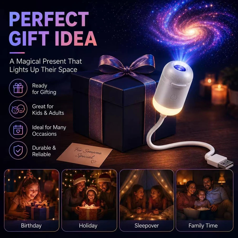 GalaxyRoom | Proyector de Galaxia Holográfico HD 2 en 1