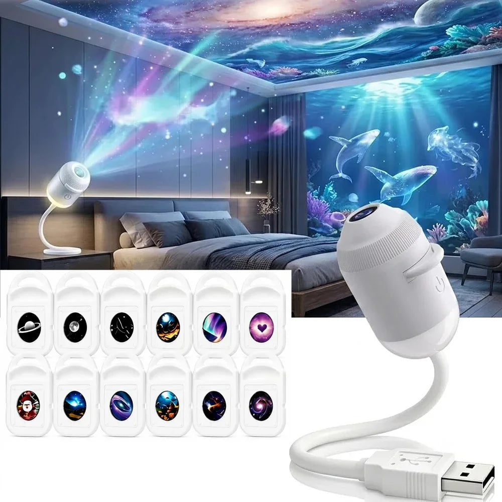 GalaxyRoom | Proyector de Galaxia Holográfico HD 2 en 1